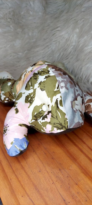 Pink - Frog Pillow made from 1967 Simplicity pattern and vintage cotton fabrics (ASIS)