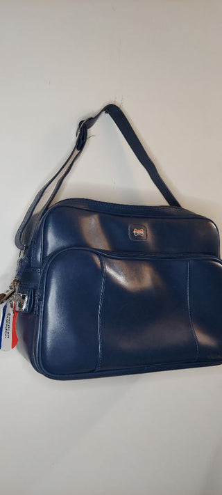 1970s American Tourister Navy Blue - Carry On Overnight Bag luggage, with key