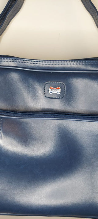 1970s American Tourister Navy Blue - Carry On Overnight Bag luggage, with key