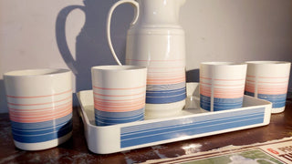 1987 Phoenix 6pc thermal serving set, Postmodern drink service set - As Is