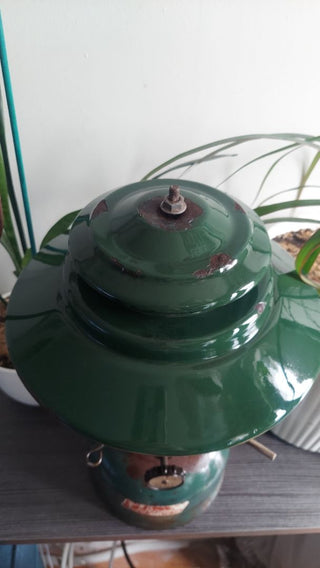 1970s Coleman Lantern Custom Modern Farmhouse Mesh / Screen Seed Bird Feeder