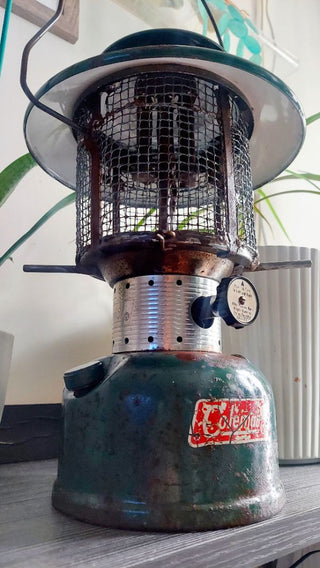 1970s Coleman Lantern Custom Modern Farmhouse Mesh / Screen Seed Bird Feeder