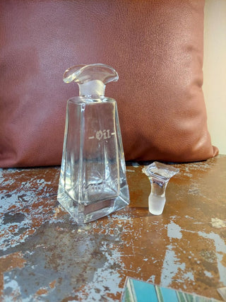 Heisey Late Puritan French Dressing Oil & Vinegar Cruet bottle with original stopper- 1937