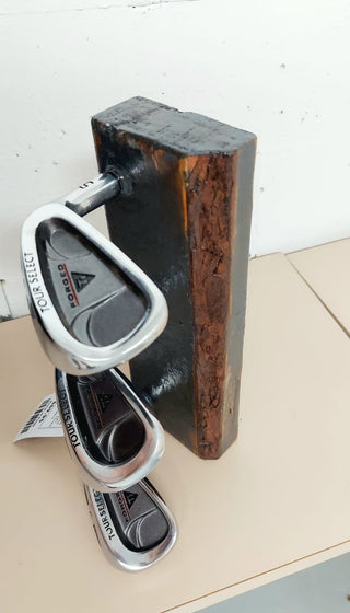 Rustic Golf Club Iron Wall Mount Coat Rack Wall Organizer, Three Iron Hangers