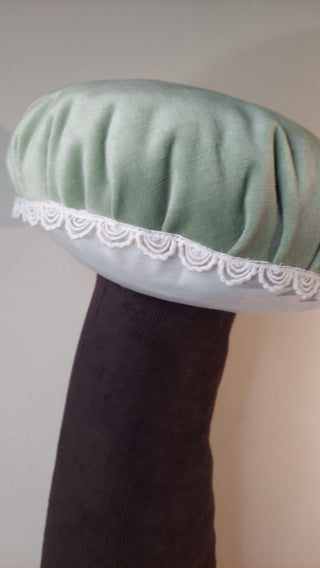 Boho Woodland Mushroom Home Decor - plush statue Made with Vintage textiles - Local Artisan Made (AS-IS)