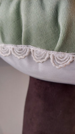 Boho Woodland Mushroom Home Decor - plush statue Made with Vintage textiles - Local Artisan Made (AS-IS)