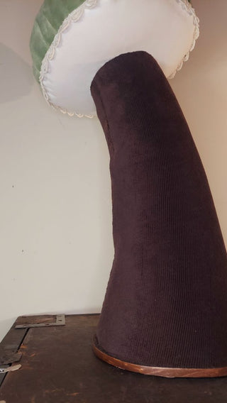 Boho Woodland Mushroom Home Decor - plush statue Made with Vintage textiles - Local Artisan Made (AS-IS)