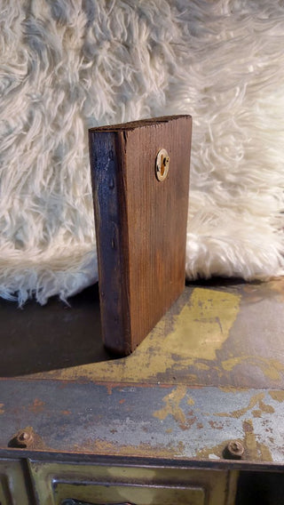 Rustic "Boo" Jack O'Skeleton - Artisan Wood Block Print. Wall Mount or Tabletop.