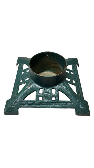 Green Art Deco Style Classic Heirloom  Cast Iron Tree Stand - 14", 8' tree