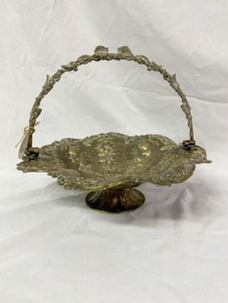 Patina Grapes Metal Basket