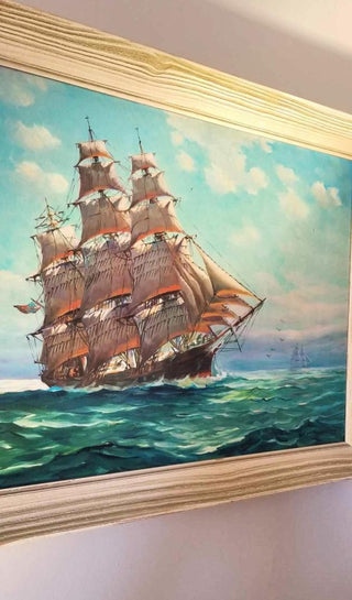 H Silva Fernandes Schooner Painting