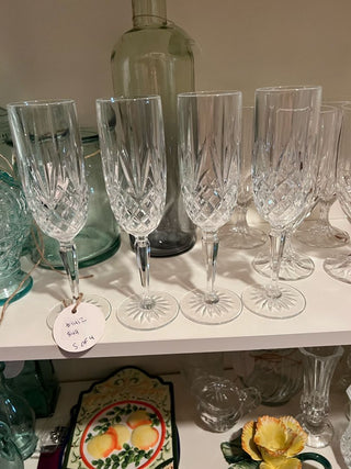 Set of 4 Crystal Champage Flutes