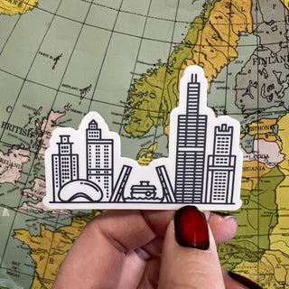 Chicago Skyline Sticker Weatherproof Chicago Decal