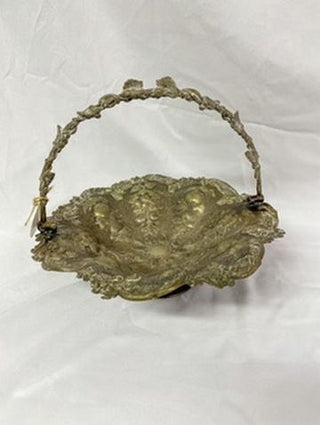 Patina Grapes Metal Basket