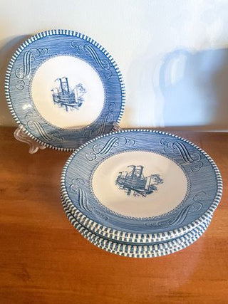 Steamboat Plates Currier & Ives 6" (Set of 6)