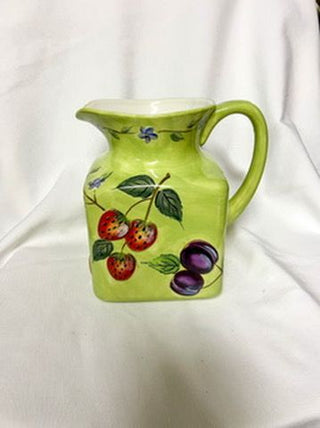 Strawberry & Plum Green Pitcher