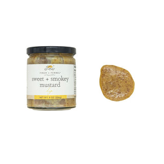 9 oz Sweet + Smokey Gourmet Mustard  | Gourmet Mustard by Finch & Fennel