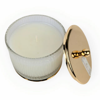 Frasier Fir Gilded Medium Poured Candle, Frosted Wood Grain