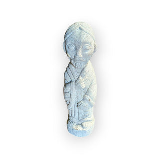 Stone Sculpture of Robed Man 3wx3dx10h
