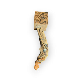 Wood Sculpture of Man 4wx4dx15h