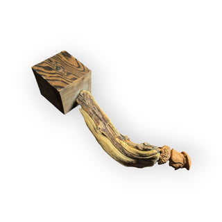 Wood Sculpture of Man 4wx4dx15h