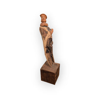 Wood Sculpture of Man 4wx4dx15h