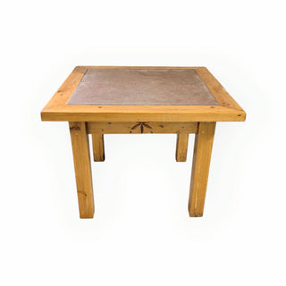 Wood End Table with Tile Top 27Wx27Dx20H