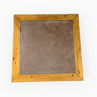 Wood End Table with Tile Top 27Wx27Dx20H