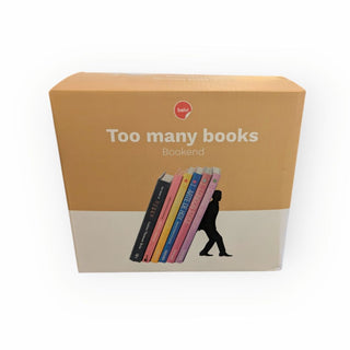 Too Many Books Metal Bookend