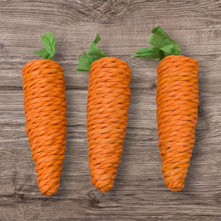 3.5" Paper Twine Carrot with Green Top