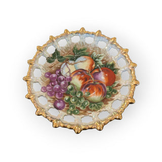 Porcelain Cup and Saucer, Fruit Design