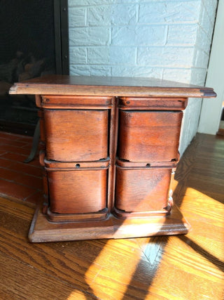 14WX16.5X12 Antique 4-Drawer Sewing Cabinet