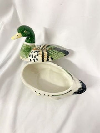 Ceramic Duck Box - Green