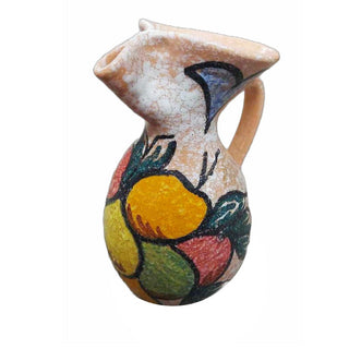 1960s Handcrafted Earthenware Sangria Pitcher Signed Quismondo by Toledo Pottery - Spain
