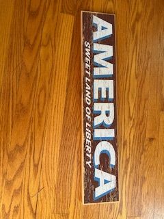 America Wooden Sign