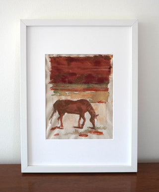Original Painting "Horse Grazing"