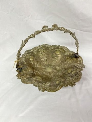 Patina Grapes Metal Basket