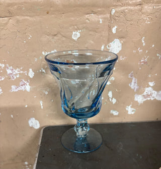 Vintage Fostoria Jamestown Blue Stemmed Water Goblet (qty 2) #206