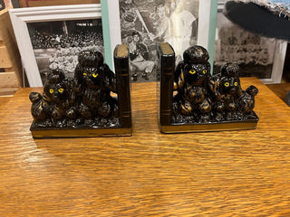 Redware Fr Poodle Bl Ceramic Bookends (Set of 2)