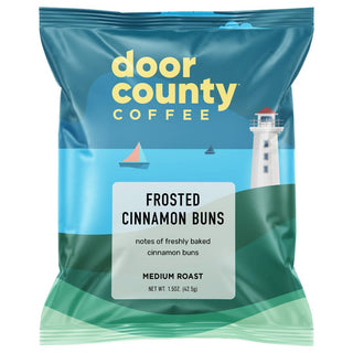 Frosted Cinnamon Buns Flavored Coffee – 1.5 oz Full Pot Bag | Door County Coffee