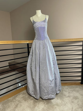 Lovely Lavender Stripe Corset Ball Gown