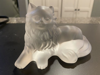 Lenox Frosted Cat Figurine