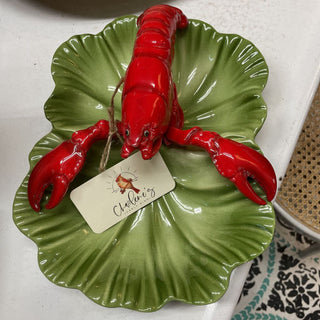 1940's Vintage Brad Keeler Lobster Large Serving Dish Platter - 11"W x 9"D x 4"T