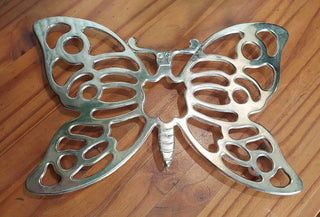 1970s, The Butterfly - Silver Plated Trivet by LEONARD SILVER MFG CO - FIRM