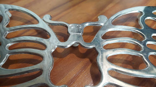 1970s, The Butterfly - Silver Plated Trivet by LEONARD SILVER MFG CO - FIRM