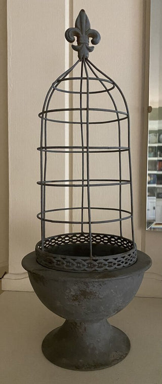 Decorative Wire Bird Cage Cloche-1