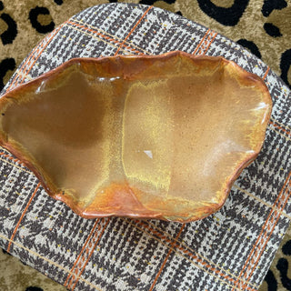 Handmade ceramic Sienna glaze vessel