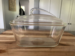 Glasbake Clear Refrigerator Dish with Fin Lid