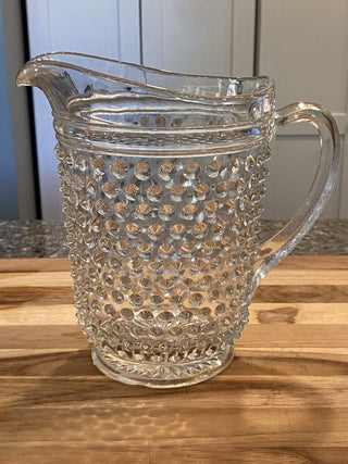 Anchor Hocking Clear Glass Hobnail Pitcher