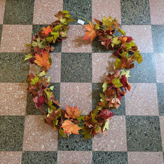 72" Faux Garland of Autumn Maple Leafs